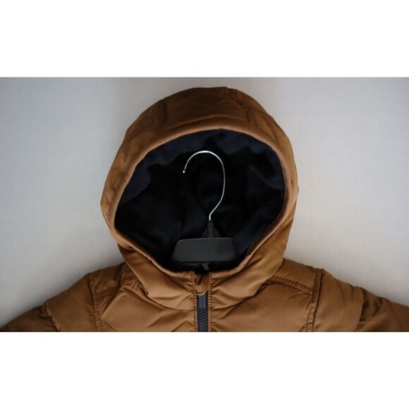 Old Navy Toddler Sz 12-18 Months Brown Water-Resistant Hooded Puffer Jacket - Picture 3 of 8